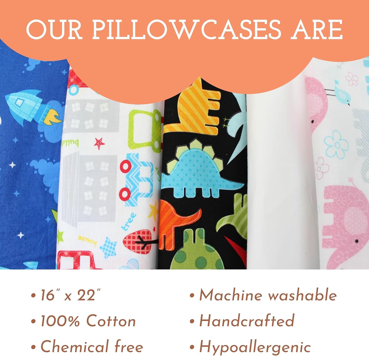 Youth Pillow Case - 100% Cotton Hypoallergenic - Snug Fit Envelope Design - 16x22 Inches - Gingham Yellow Travel Pillow Cover