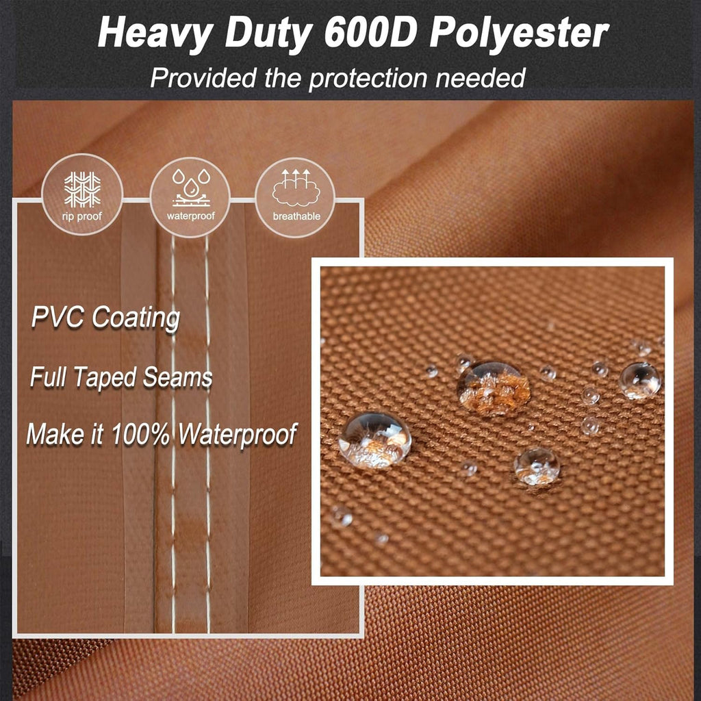 Netttypro Electric Smoker Cover for outside Masterbuilt Smoker 40 Inch, Outdoor Waterproof Heavy Duty Square Vertical Small Grill Cover, 25" W X 23" D X 43" H, Brown