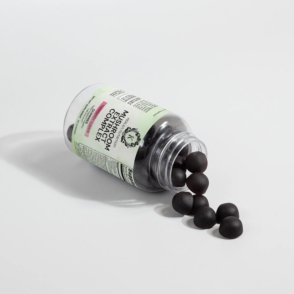 Mushroom Extract Complex with Shiitake, Maitake, and Lion's Mane in Raspberry Flavor