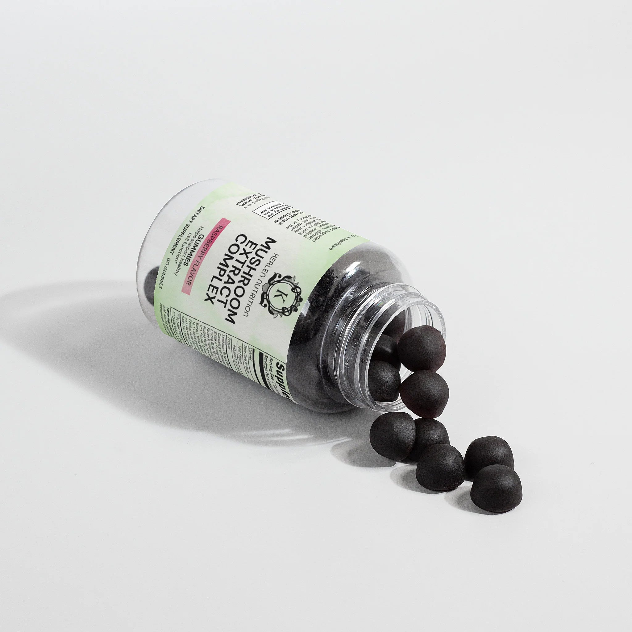 Mushroom Extract Complex with Shiitake, Maitake, and Lion's Mane in Raspberry Flavor