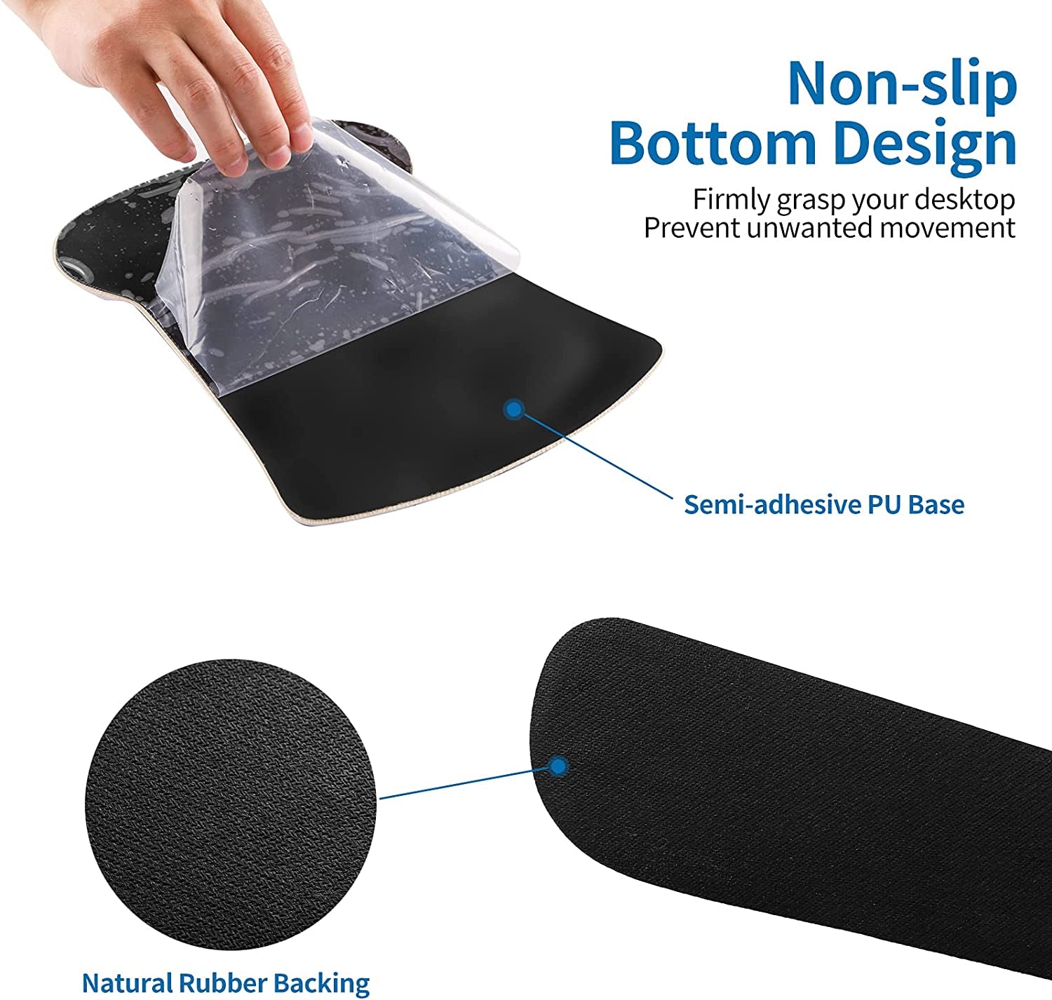 Ergonomic Keyboard and Mouse Wrist Support Set - Durable, Comfortable, and Lightweight for Enhanced Typing and Pain Relief (Galaxy)