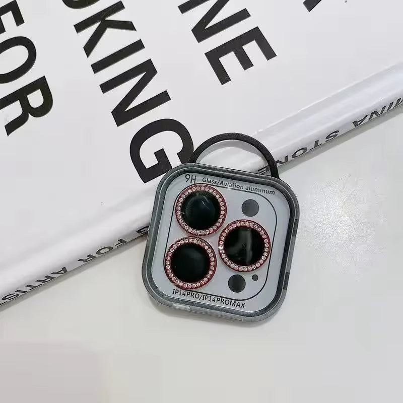 2-3Pcs Diamond Camera Lens Protector for Iphone 12 13 14 15 16 Pro Max Back Mini Cover Lens Ring Glass for Iphone 14 15 plus Fil