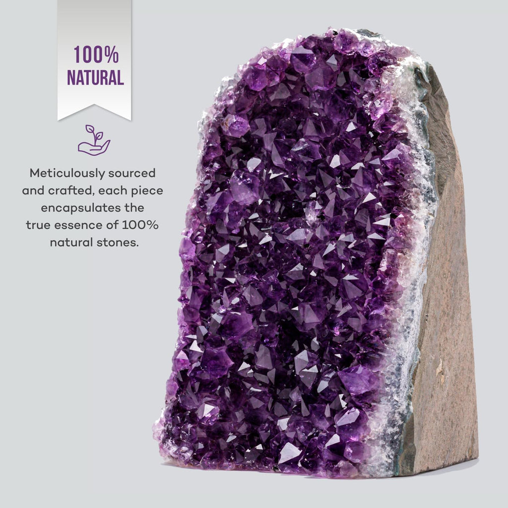 Deep Purple Amethyst Geode – 4"–7"