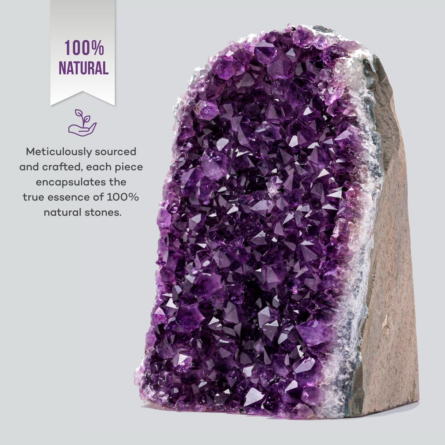 Deep Purple Amethyst Geode – 4"–7"