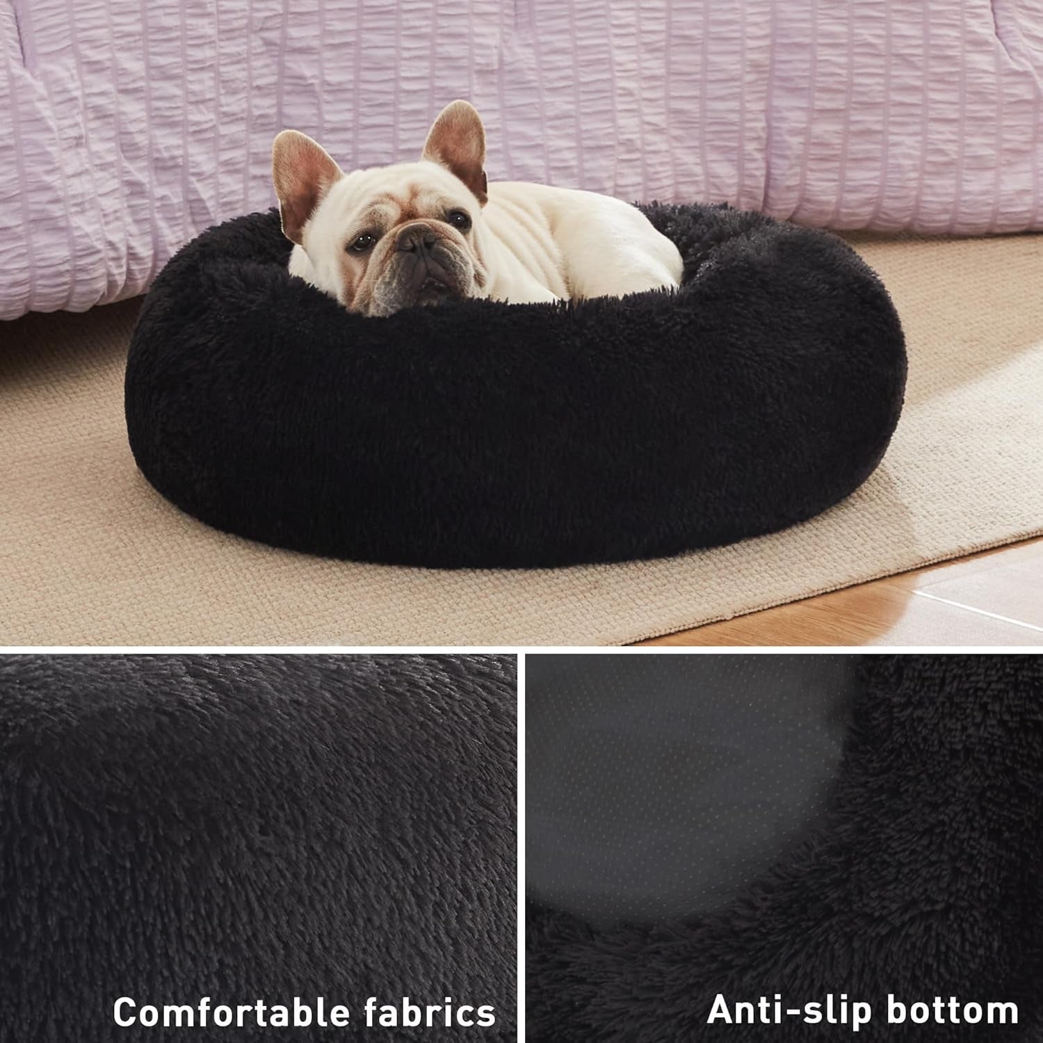 SnugglePaws Plush Donut Bed