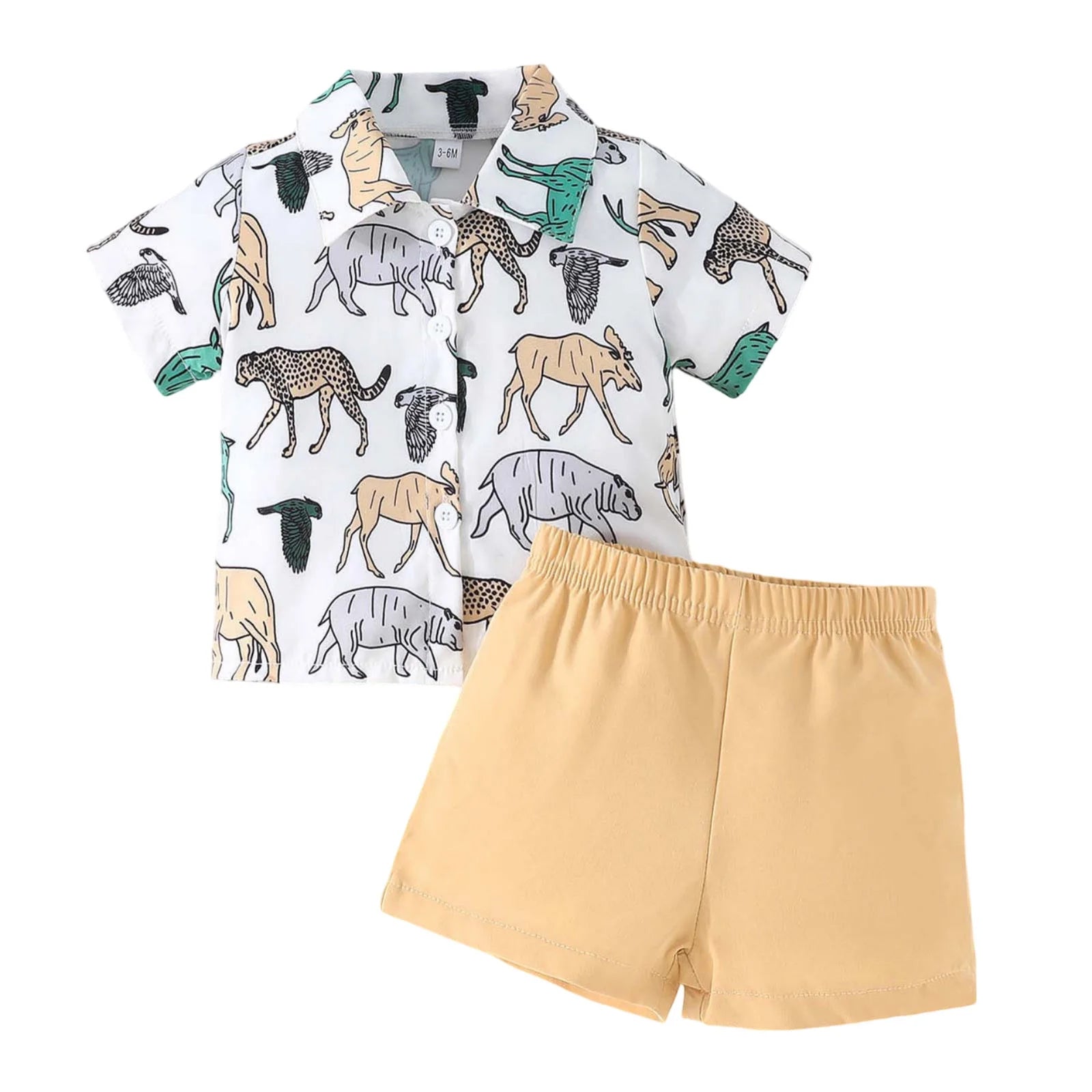 RTKFRFLM Conjunto De Shorts De Verano Para Niño Pequeño 2 Piezas Manga Corta Casual Estampados De Dibujos Animados Tops Camisas De Vacaciones Camiseta Shorts Atuendo Conjunto De Ropa Atuendos,Talla 6-9 Meses