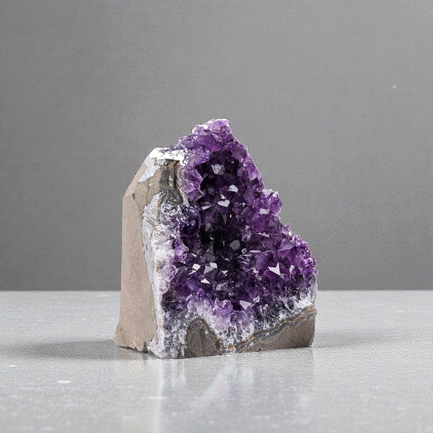 Deep Purple Amethyst Geode – 4"–7"