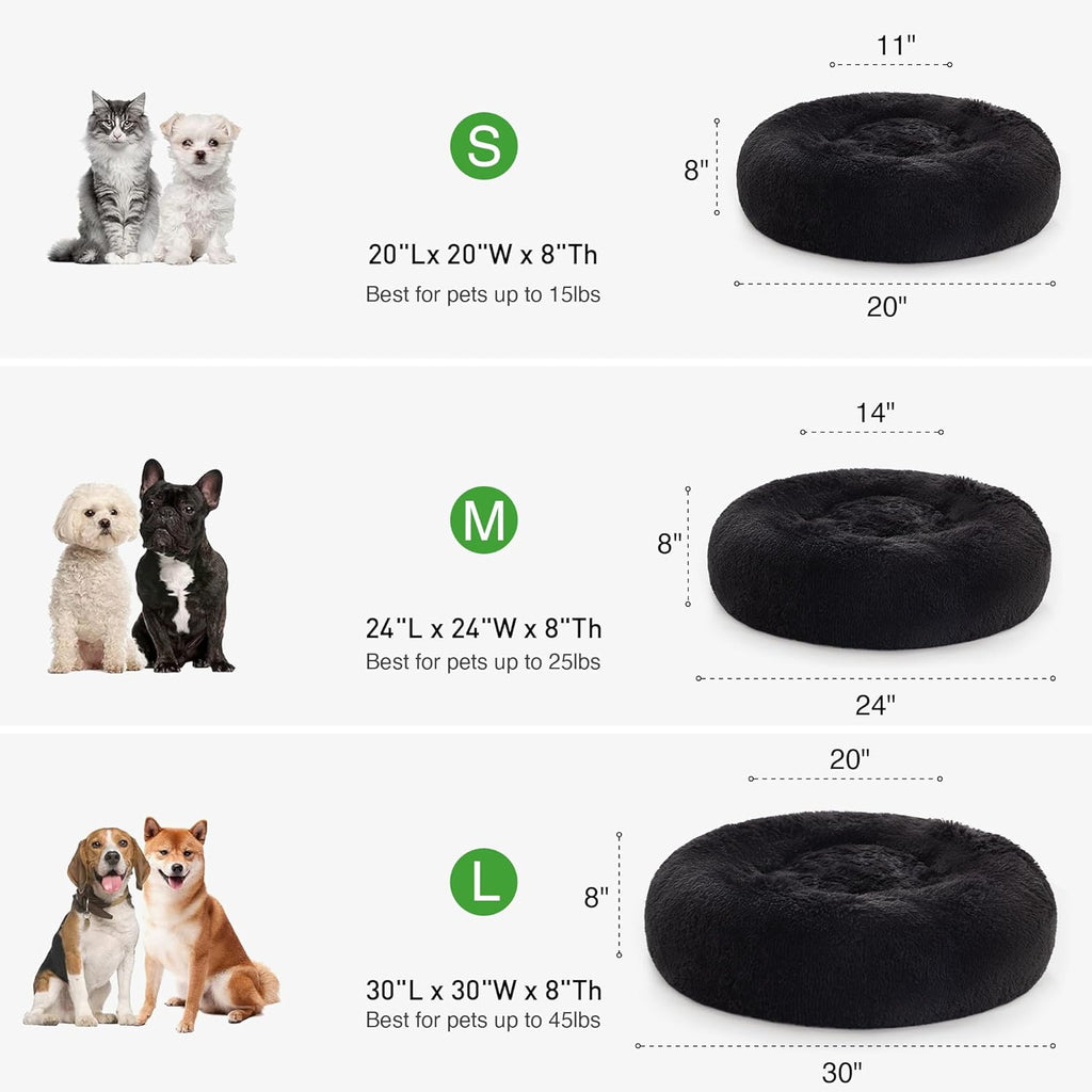 SnugglePaws Plush Donut Bed