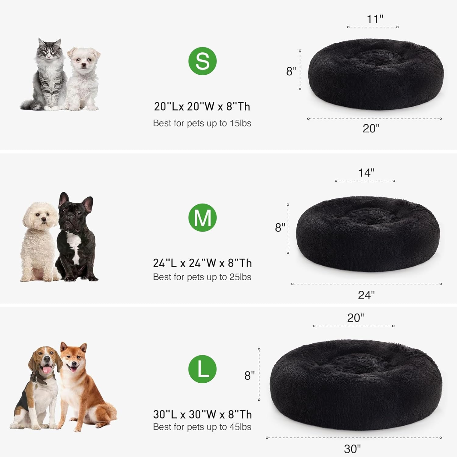SnugglePaws Plush Donut Bed
