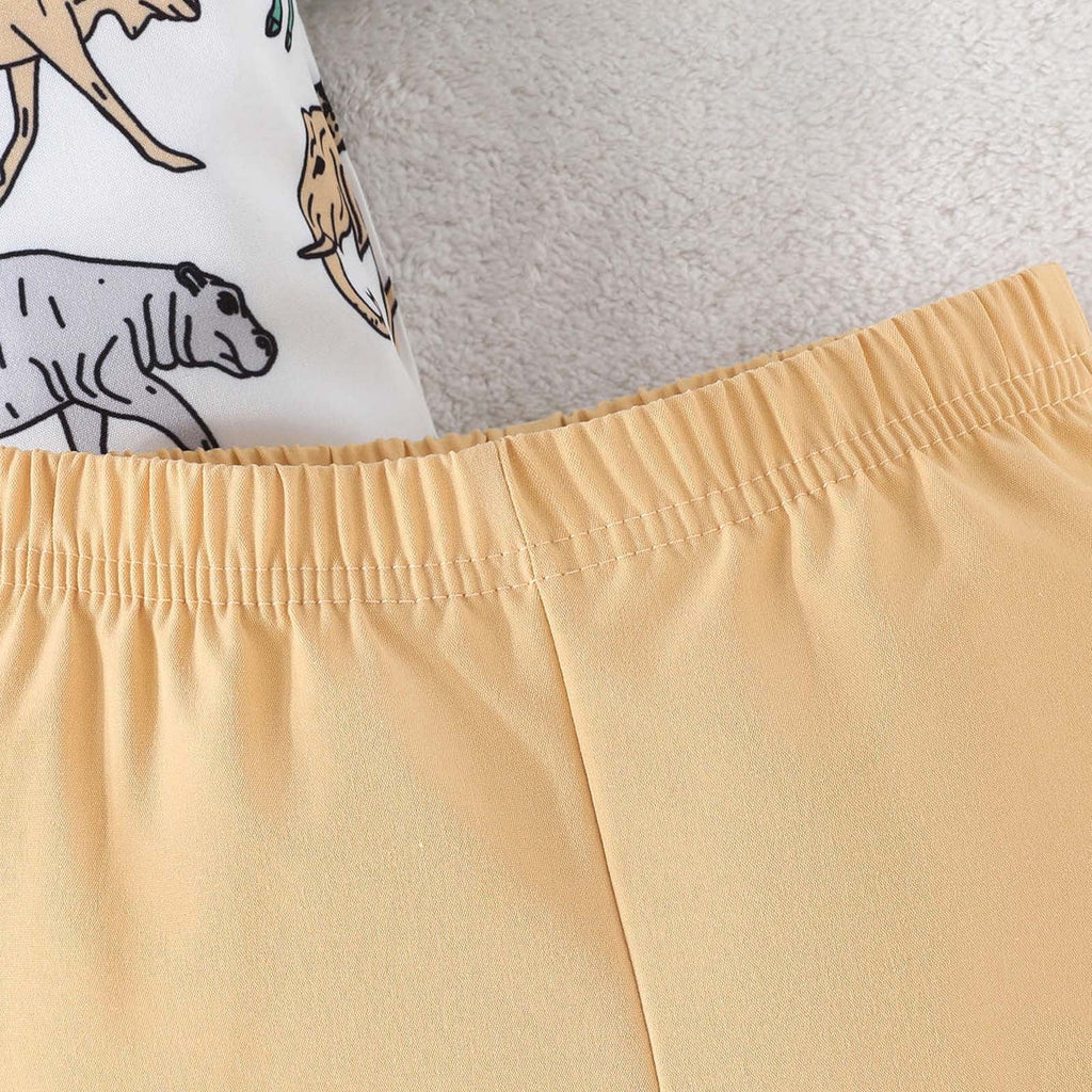 RTKFRFLM Conjunto De Shorts De Verano Para Niño Pequeño 2 Piezas Manga Corta Casual Estampados De Dibujos Animados Tops Camisas De Vacaciones Camiseta Shorts Atuendo Conjunto De Ropa Atuendos,Talla 6-9 Meses