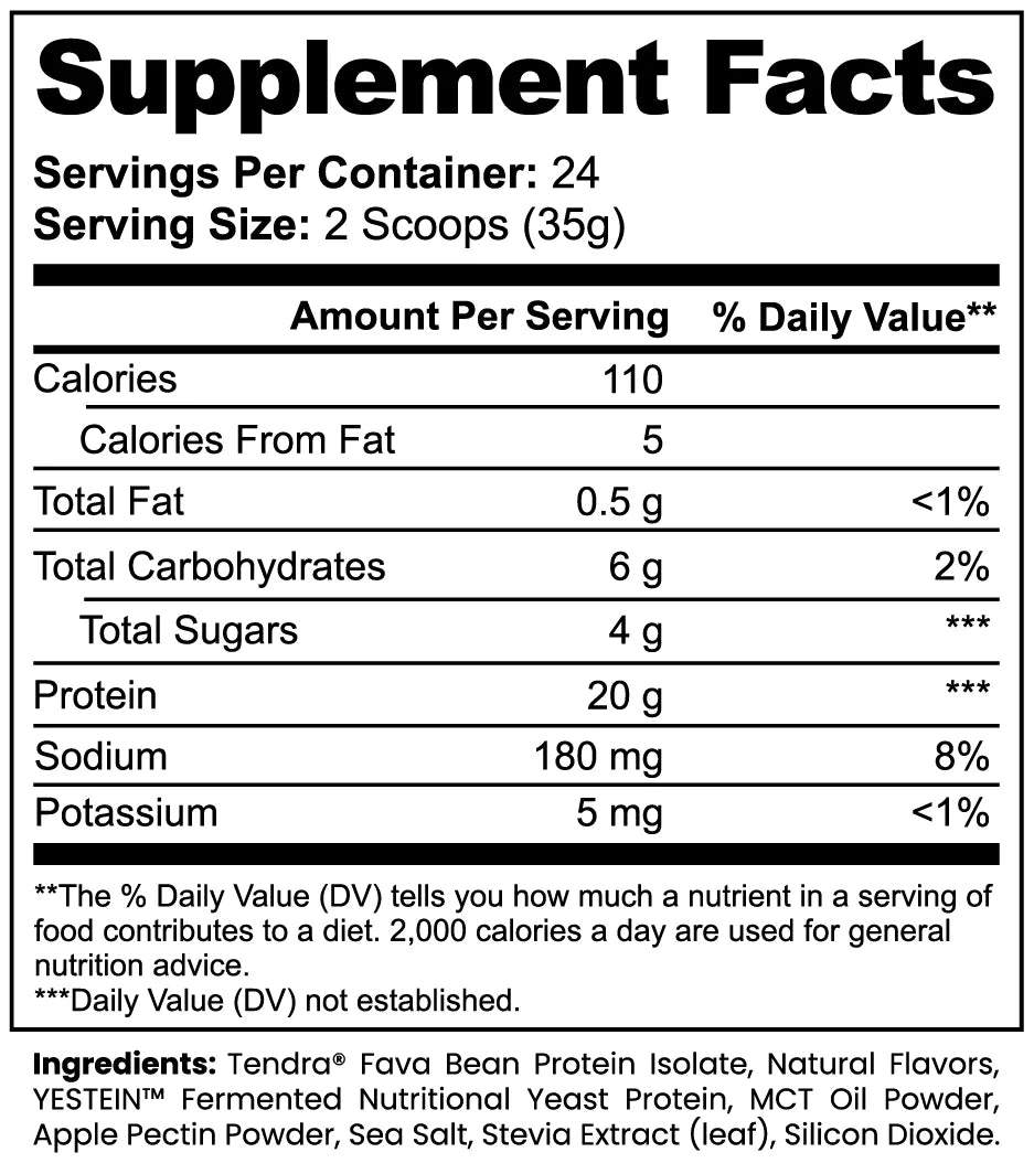 Vanilla Plant-Based Protein Powder, 850g - Gluten Free
