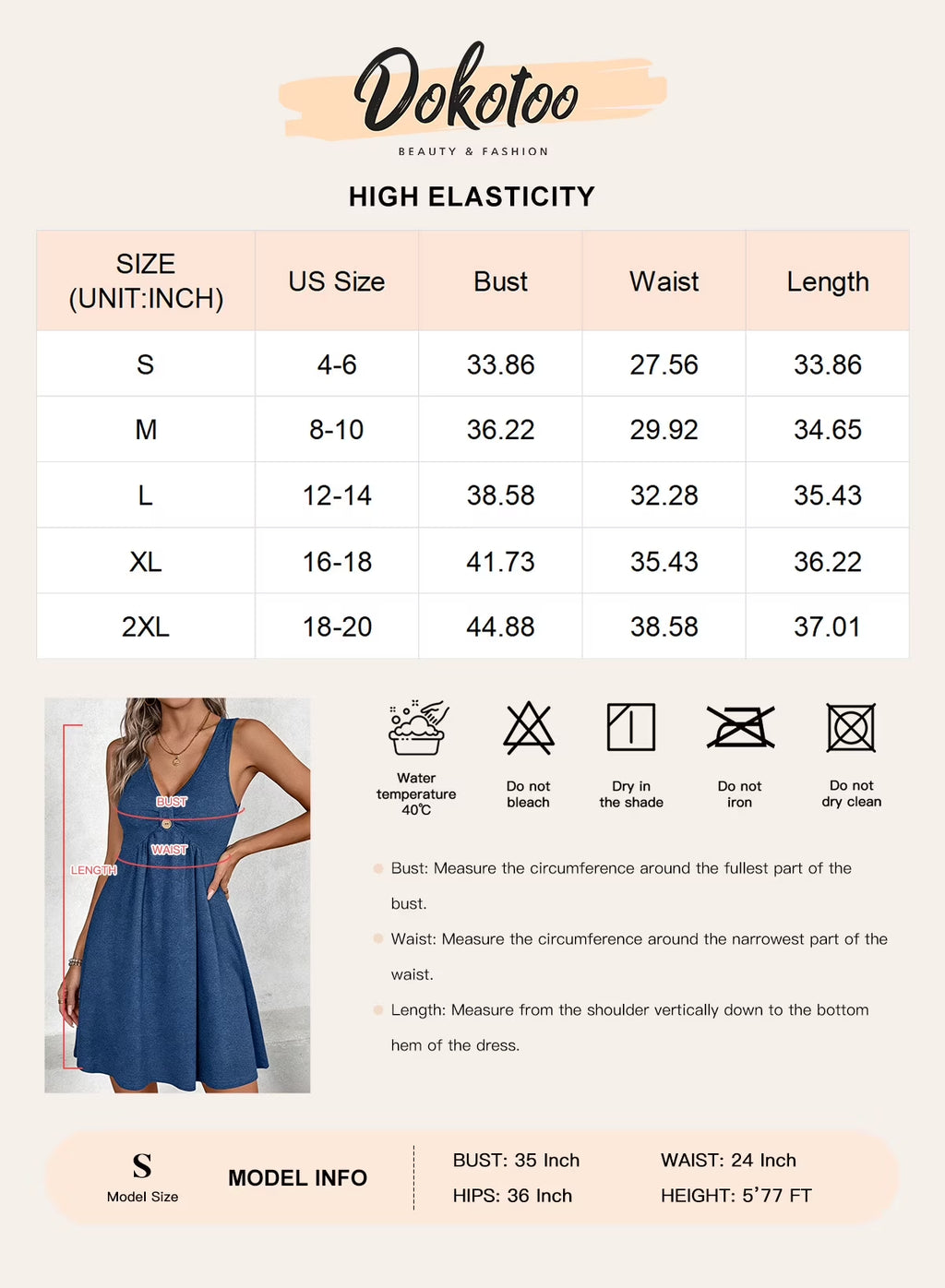 Women'S Sleeveless V Neck Dress Casual Button a Line Flare Dresses with Pockets Summer Loose Fit Soft Dresses