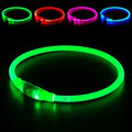 Glow Up Your Pup! 🌟 Rechargeable LED Dog Collar for Nighttime Safety - Perfect for All Sizes! 🐾💚