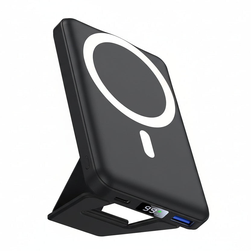 for Magsafe Power Bank, 10000Mah Foldable Magnetic Battery Pack with LED Display, 3 in 1 Wireless Portable Charger with 22.5W Fast Charging for Iphone 17/16/15/14/13/12 Pro/Pro Max/Plus/Mini