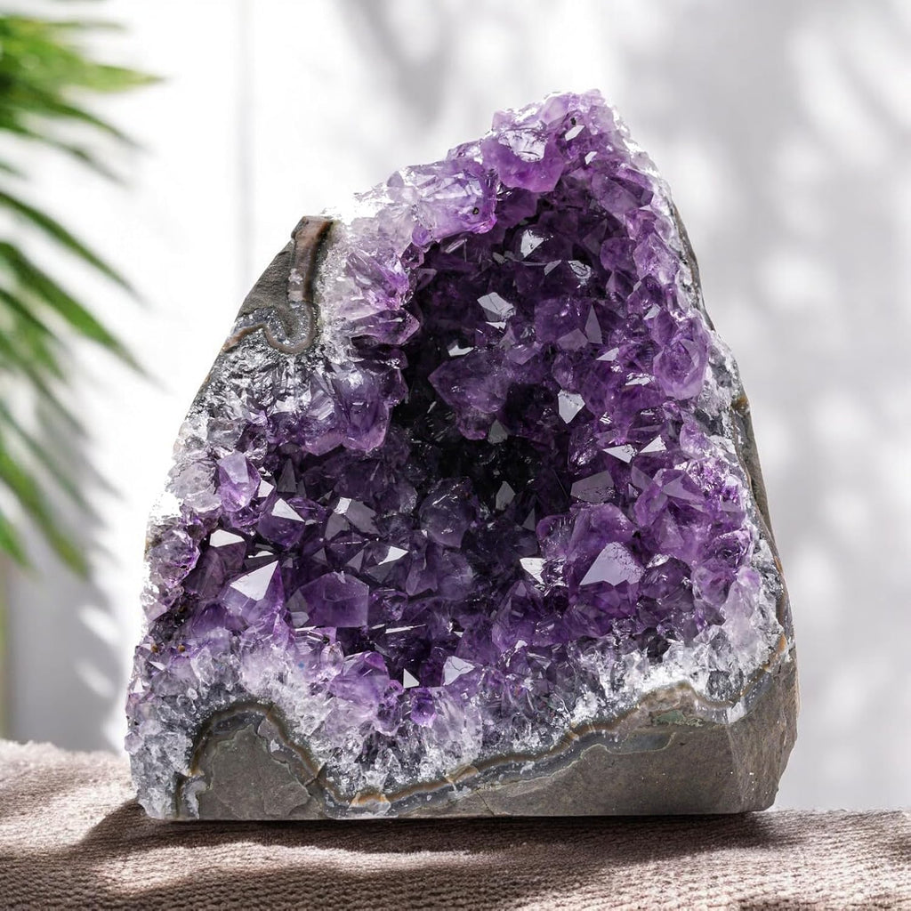 Deep Purple Amethyst Geode – 4"–7"