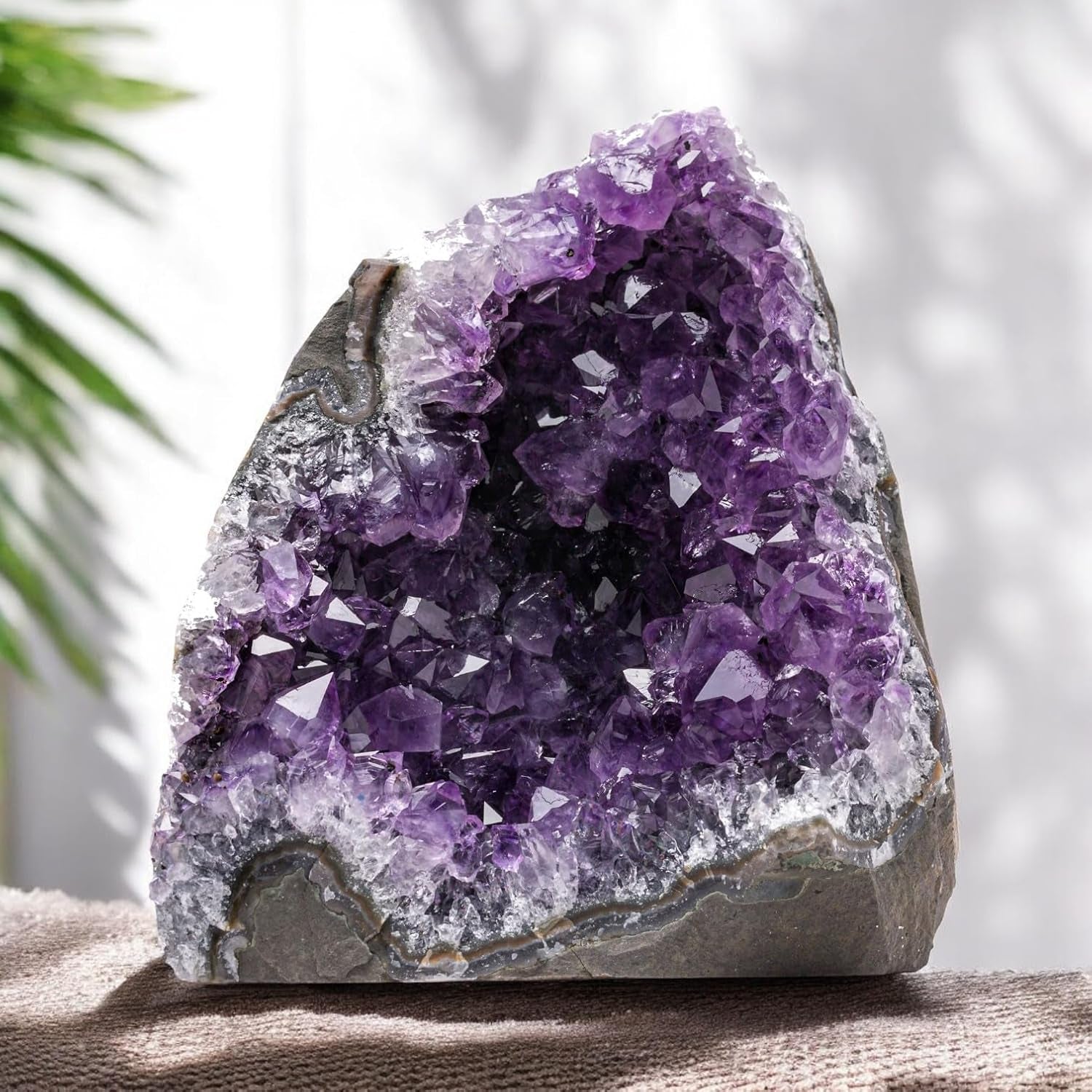 Deep Purple Amethyst Geode – 4"–7"