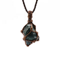 Natural Stone Mesh Pocket Necklace – Crystal Agate Handmade Adjustable Pendant Jewelry