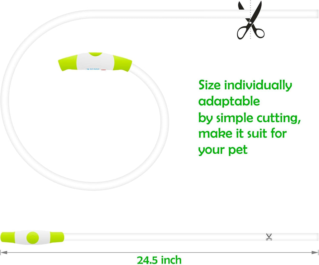 Glow Up Your Pup! 🌟 Rechargeable LED Dog Collar for Nighttime Safety - Perfect for All Sizes! 🐾💚