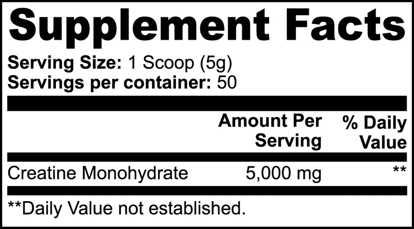 Creatine Monohydrate 100% Pure 5000 mg