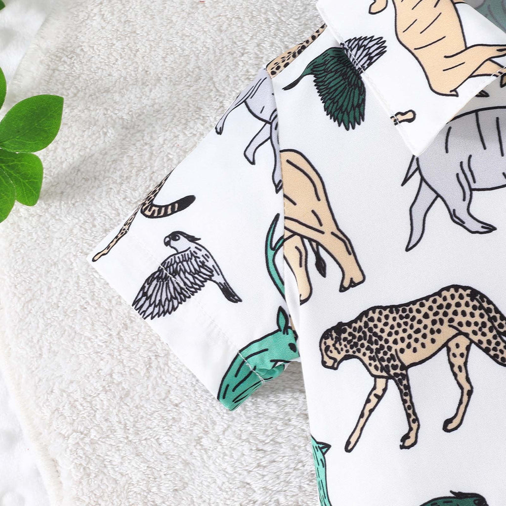 RTKFRFLM Conjunto De Shorts De Verano Para Niño Pequeño 2 Piezas Manga Corta Casual Estampados De Dibujos Animados Tops Camisas De Vacaciones Camiseta Shorts Atuendo Conjunto De Ropa Atuendos,Talla 6-9 Meses