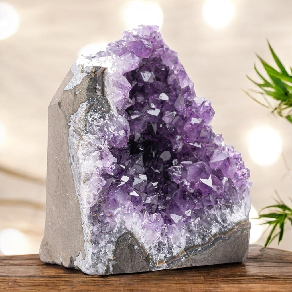 Deep Purple Amethyst Geode – 4"–7"